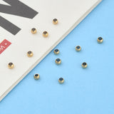 304 Stainless Steel Spacer Beads, Round, Golden, 3x2mm, Hole: 1.6mm, 50pc/Set