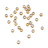 304 Stainless Steel Spacer Beads, Round, Golden, 3x2mm, Hole: 1.6mm, 50pc/Set