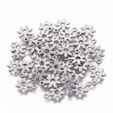 Tarnish Resistant 304 Stainless Steel Charms, Flower, Stainless Steel Color, 11x8x0.9mm, Hole: 1.2mm, 20pc/Set