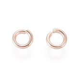 304 Stainless Steel Open Jump Rings, Rose Gold, 18 Gauge, 5x1mm, Inner Diameter: 3mm, 20pc/Set