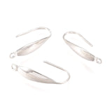 316 Surgical Stainless Steel Earring Hooks, Ear Wire, with Vertical Loop, Silver, 20x4.5x1mm, Hole: 1.2mm, pin: 0.8mm, 10pc/Set