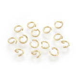 304 Stainless Steel Open Jump Rings, Real 18K Gold Plated, 20 Gauge, 6x0.8mm, 50pc/Set