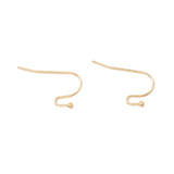 316 Surgical Stainless Steel Earring Hooks, Ear Wire, Real 18K Gold Plated, 21x12x2mm, Pin: 0.6mm, 50pcs/Set