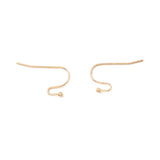 316 Surgical Stainless Steel Earring Hooks, Ear Wire, Real 18K Gold Plated, 21x12x2mm, Pin: 0.6mm, 50pcs/Set