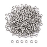 304 Stainless Steel Open Jump Rings, Stainless Steel Color, 18 Gauge, 4x1mm, Inner Diameter: 2mm, about 168pcs/10g, 10g/Set