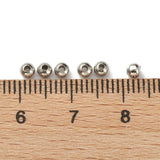 304 Stainless Steel Hollow Round Seamed Beads, for Jewelry Craft Making, Stainless Steel Color, 3x3mm, Hole: 1mm, 200pcs/Set