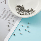 304 Stainless Steel Hollow Round Seamed Beads, for Jewelry Craft Making, Stainless Steel Color, 3x3mm, Hole: 1mm, 200pcs/Set