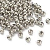 304 Stainless Steel Hollow Round Seamed Beads, for Jewelry Craft Making, Stainless Steel Color, 3x3mm, Hole: 1mm, 200pcs/Set