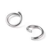 304 Stainless Steel Open Jump Rings, Metal Connectors for DIY Craft Jewelry and Keychain, Stainless Steel, 18 Gauge, 7x1mm, Inner Diameter: 5mm, about 86pcs/10g, 10g/Set