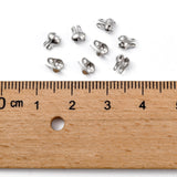 Tarnish Resistant 304 Stainless Steel Bead Tips, Calotte Ends, Clamshell Knot Cover, Stainless Steel Color, 5x3mm, Hole: 1mm, Inner Diameter: 2.4mm, 50pc/Set