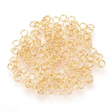 304 Stainless Steel Open Jump Rings, Nickel Free, Real 18K Gold Plated, 24 Gauge, 2.5x0.5mm, Inner Diameter: 1.5mm, about 650pcs/5g