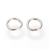 304 Stainless Steel Round Rings, Soldered Jump Rings, Closed Jump Rings, Stainless Steel Color, 21 Gauge, 4x0.7mm, 50pcs/Set