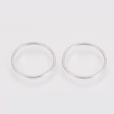 Non-Tarnish 304 Stainless Steel Linking Ring, Ring, Stainless Steel Color, 12x0.8~1mm, 10pc/Set