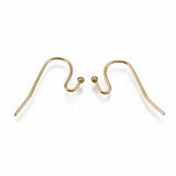 304 Stainless Steel Earring Hooks, Ear Wire, Cadmium Free & Nickel Free & Lead Free, Real 18K Gold Plated, 11x21mm, Pin: 0.7mm, 10pc/Set