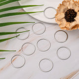 304 Stainless Steel Linking Rings, Metal Connector for DIY Jewelry Making, Stainless Steel Color, 25x1mm, Inner Diameter: 22.5mm, 20pcs/Set