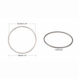 304 Stainless Steel Linking Ring, Stainless Steel Color, 35x1mm, Inner Diameter: 32.5mm, 10pcs/Set