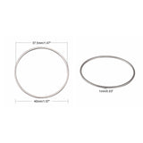 304 Stainless Steel Linking Ring, Stainless Steel Color, 40x1mm, Inner Diameter: 37.5mm, 10pcs/Set