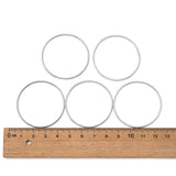 304 Stainless Steel Linking Ring, Stainless Steel Color, 40x1mm, Inner Diameter: 37.5mm, 10pcs/Set