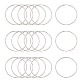 304 Stainless Steel Linking Ring, Stainless Steel Color, 40x1mm, Inner Diameter: 37.5mm, 10pcs/Set