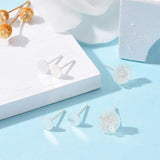 925 Sterling Silver Stud Earring Findings, Earring Posts with 925 Stamp, Silver, 11.5mm, tray: 5mm, Pin: 0.8mm