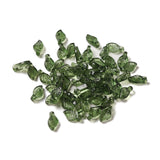 Transparent Acrylic Charms, for Earrings Accessories, Leaf Charms, Green, 9.7x5.5x3.6mm, Hole: 1.2mm, 100pcs/Set