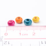 Lead Free Rondelle Natural Wood Beads, Dyed, about 5.5mm wide, 4mm high, hole: 1.5mm, 200pc/Set