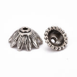 Mixed Style Tibetan Style Alloy Bead Caps, Antique Silver, 5~30x3~12mm, Hole: 1~2.5mm, about 50pcs/50g