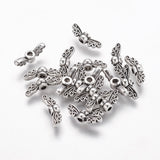 Tibetan Style Alloy Fairy Wing Beads, for Vintage Jewelry Making, Cadmium Free & Lead Free, Antique Silver, 4.5x14x3.5mm, Hole: 1.5mm, 40pcs/Set