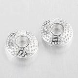 Tibetan Style Alloy Spacer Beads, Lead Free & Cadmium Free, Flat Round, Silver Color Plated, 8x3mm, Hole: 2.5mm, 50pc/Set