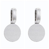Tibetan Style Alloy Glue On Flat Pad Pendant Bails, Flat Round, Cadmium Free & Lead Free, Antique Silver, 18x10x5.5mm, Hole: 6x3.5mm, 20pc/Set