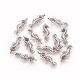 Tibetan Style Alloy Charms, Cadmium Free & Nickel Free & Lead Free, SeaHorse, Antique Silver, 22x9x3mm, Hole: 1.5mm, 20pc/Set