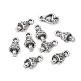 Tibetan Style Alloy Pendants, Lead Free & Cadmium Free, Mushroom, Antique Silver, 13x8mm, Hole: 2mm, 50pc/Set