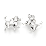 Tibetan Style Alloy Puppy Pendants, Beagle Dog Charms, Cadmium Free & Lead Free, Antique Silver, 14x16x5mm, Hole: 2mm, 20pc/Set