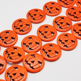 Synthetic Turquoise Beads Strands, Dyed, Halloween Pumpkin Jack-O'-Lantern Jack o Lantern, Orange Red, 15x3.5mm, Hole: 1mm, about 27pcs/strand, 15.35 inch