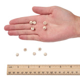 Unfinished Wood Beads, Natural Wooden Loose Beads Spacer Beads, Lead Free, Round, Moccasin, 8mm, Hole: 2~3mm, 200pcs/Set