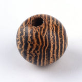 Natural Wood Beads, Lead Free, Round, Dyed, Coconut Brown, 8mm, Hole: 2mm, 100pcs/Set