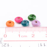 Lead Free Rondelle Natural Wood Beads, Dyed, 6x3mm, Hole: 1.6~2mm, 200pc/Set