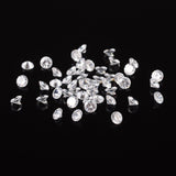 Clear Grade A Diamond Shaped Cubic Zirconia Cabochons, Faceted, 4x2.5mm, 50pc/Set