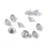 Clear Grade A Diamond Shaped Cubic Zirconia Cabochons, Faceted, 4x2.5mm, 50pc/Set