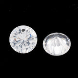 Cubic Zirconia Charms, for DIY Jewelry Making, Faceted, Flat Round, Clear, 6x3.5mm, Hole: 0.8mm, 50pcs/Set