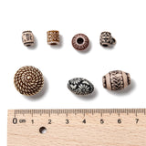 Mixed Antique Style Acrylic Beads, Mixed Color, 9~25x7~31x6~15mm, Hole: 1~5mm