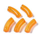 Acrylic Beads, Imitation Gemstone, Curved Tube, Gold, 34.5x13x11mm, Hole: 3.5mm, 6pcs/Set