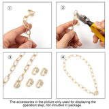 Brass Micro Pave Cubic Zirconia Screw Carabiner Lock Charms, for Necklaces Making, Long-Lasting Plated, Oval, Clear, Real 18K Gold Plated, 17.1x10.5x2mm, 5pc/Set