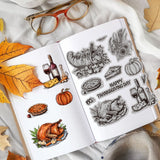 Rubber Clear Stamps, for Card Making Decoration DIY Scrapbooking, Mixed Shapes, 22x18x0.8cm