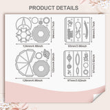 Rocket Carbon Steel Cutting Dies Stencils, for DIY Scrapbooking, Photo Album, Decorative Embossing Paper Card, 93~126x94~103x0.8mm, 4pcs/set