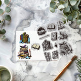 Rubber Clear Stamps, for Card Making Decoration DIY Scrapbooking, Book, 22x18x0.8cm