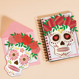 Cinco de Mayo Sugar Skull Carbon Steel Cutting Dies Stencils, for DIY Scrapbooking, Photo Album, Decorative Embossing Paper Card, 94~160x56~104x0.8mm, 4pcs/set