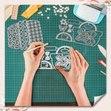 Carbon Steel Cutting Dies Stencils, for DIY Scrapbooking, Photo Album, Decorative Embossing Paper Card, Greeting Card Mold, 78~109x125~177x0.8mm, 3pcs/set