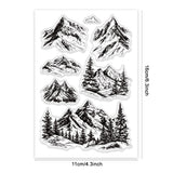 Custom Summer Theme PVC Plastic Clear Stamps, for DIY Scrapbooking, Photo Album Decorative, Cards Making, Mountain, 160x110mm