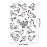 Custom Summer Theme PVC Plastic Clear Stamps, for DIY Scrapbooking, Photo Album Decorative, Cards Making, Bird, 160x110mm